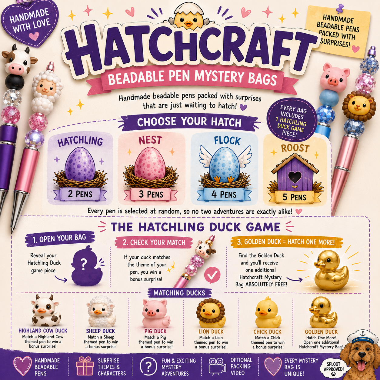 🐣 Hatchcraft Beadable Pens