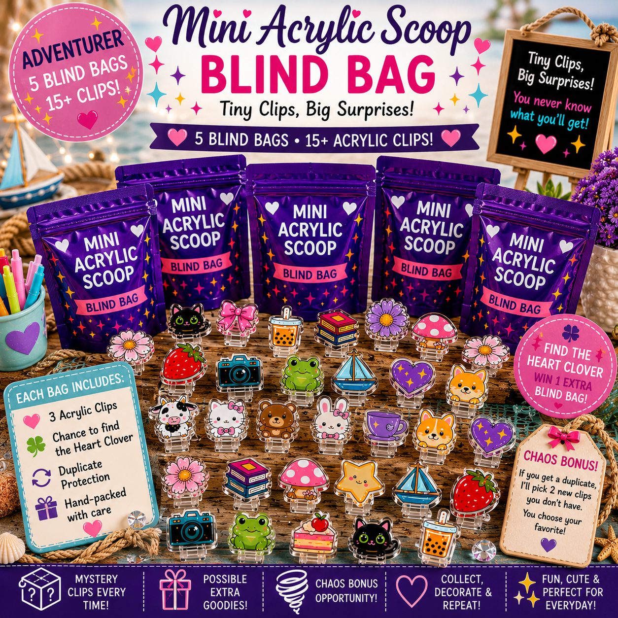 📎 Mini Acrylic Clip Mystery Bags 📎