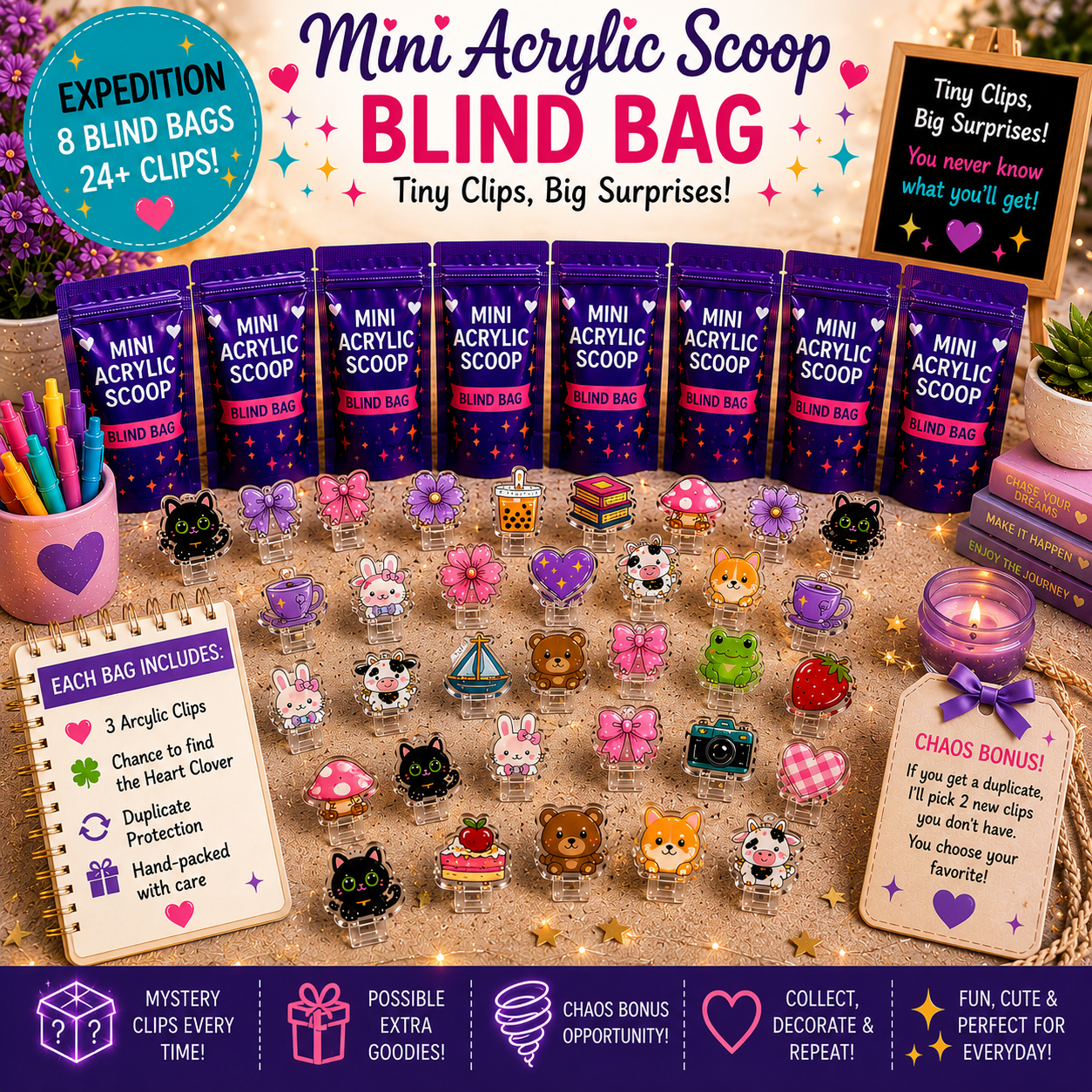📎 Mini Acrylic Clip Mystery Bags 📎