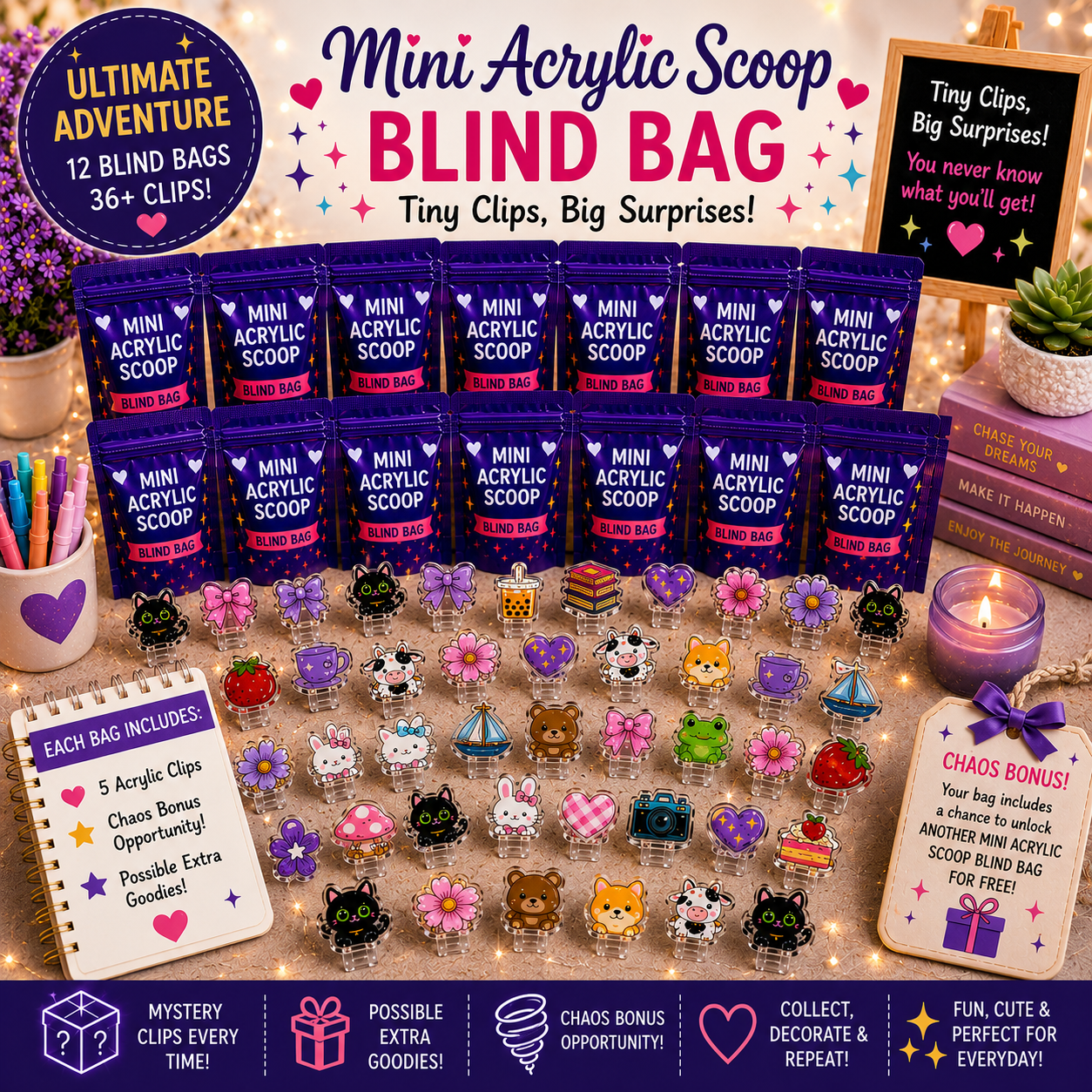 📎 Mini Acrylic Clip Mystery Bags 📎